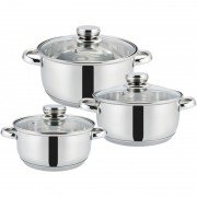 Set 3 Oale Inox Grunberg, 2, 2.8, 3.8 Litri, 6 piese, capace sticla