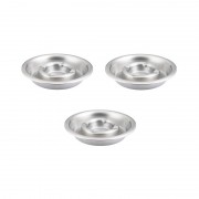 Set 3 scrumiere rotunde din inox 13.50 x 2.70 cm