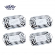 Set 3 Tăvi Servire din Inox Sevio Peterhof, 3 piese, Cromate