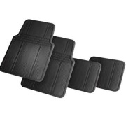 Set 4 covorase auto universale din polipropilena si cauciuc granulat,Negru