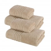 Set 4 Prosoape 100% bumbac,550gr/m2,fir dublu,crem