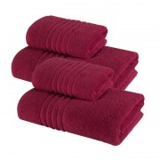 Set 4 Prosoape 100% bumbac,550gr/m2,fir dublu,grena