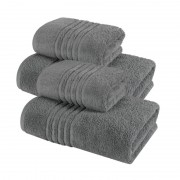 Set 4 Prosoape 100% bumbac,550gr/m2,fir dublu,gri