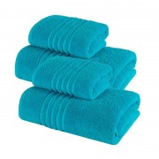 Set 4 Prosoape 100% bumbac,550gr/m2,fir dublu,turquoise
