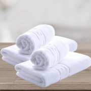 Set 4 Prosoape Greek Border 100% bumbac,550gr/m2,fir dublu,alb