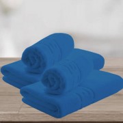 Set 4 Prosoape Greek Border 100% bumbac,550gr/m2,fir dublu,albastru
