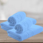 Set 4 Prosoape Greek Border 100% bumbac,550gr/m2,fir dublu,bleu