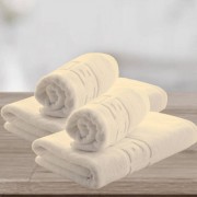 Set 4 Prosoape Greek Border 100% bumbac,550gr/m2,fir dublu,crem