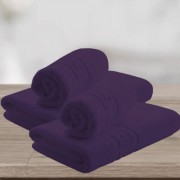 Set 4 Prosoape Greek Border 100% bumbac,550gr/m2,fir dublu,mov