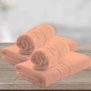 Set 4 Prosoape Greek Border 100% bumbac,550gr/m2,fir dublu,portocaliu