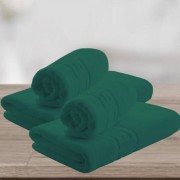 Set 4 Prosoape Greek Border 100% bumbac,550gr/m2,fir dublu,verde