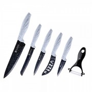Set 5 Cutite din Inox cu Decojitor Ceramic Zillinger, Antibacterial,6 piese