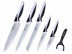 Set 5 Cutite din Inox + Decojitor Ceramic Zillinger, Antibacterial,6 piese