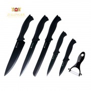 Set 5 Cutite din Inox si Decojitor Ceramic Zillinger, 6 piese, Antibacterial