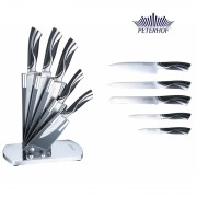 Set 5 Cutite Inox cu Suport Acrilic Taiko Peterhof, Antibacterial