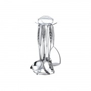 Set 6 Ustensile din Inox pentru gatit Victory Peterhof, 7 piese, suport inclus