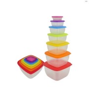 Set 7 caserole plastic cu capace,multicolore