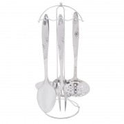 Set 7 ustensile din Inox pentru gatit Grunberg,suport inclus