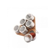 Set condimente Peterhof din inox ,7 piese, suport