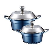 Set cratite aluminiu cu interior din ceramica, 4 piese