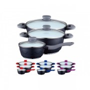 Set cratite, interior ceramica, 6 piese
