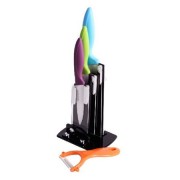 Set cutite ceramice 4 piese,suport
