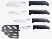 Set cutite din ceramica alba, 4 piese