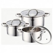 Set de oale din inox,6 piese, 2.1, 2.9, 3.9 Litri