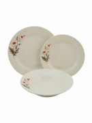 Set farfurii portelan,18 piese,flori