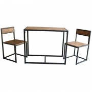 Set masa si 2 scaune din metal si MDF
