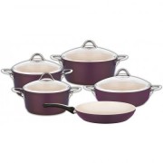 Set oale ARMONIA 9 piese,aluminiu,strat ceramic la interior, manere inox