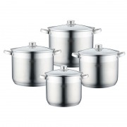 Set Oale din Inox 8 piese Alden Peterhof,7,9,10.8,12 Litri, fund 5 straturi,capace sticla