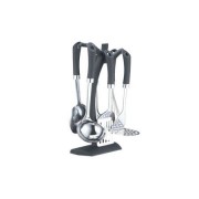 Set Peterhof 7 ustensile bucatarie inox,negru