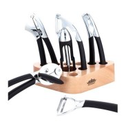 Set ustensile 5 piese Peterhof PH-12877, cu suport lemn