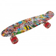 Skateboard cu roti led, 55 x 15 cm