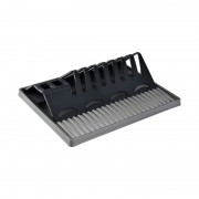 Suport pentru vase cu tava din plastic,negru