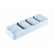 Suport tacamuri din plastic 13 x 38 x 5.5 cm,albastru