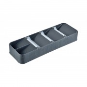 Suport tacamuri din plastic 13 x 38 x 5.5 cm,gri