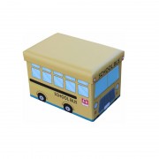Taburet cu spatiu depozitare 48 x 32 x 32 cm, imprimeu School Bus