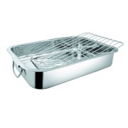 Tava copt din inox cu gratar, 25 cm