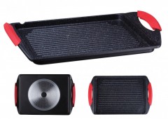 Tava Grill din Aluminiu cu interior Granit, 42 cm
