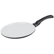 Tigaie din aluminiu cu interior ceramic de culoare alba,25 cm