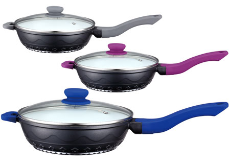 Tigaie din aluminiu cu interior din ceramica alba