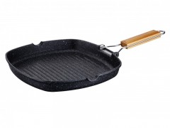 Tigaie Grill din Aluminiu cu interior Granit si Maner Rabatabil,28 cm