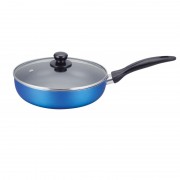 Tigaie Grunberg din aluminiu cu interior teflon,24 cm,albastra