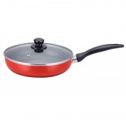Tigaie Grunberg din aluminiu cu interior teflon, 26 cm,rosie