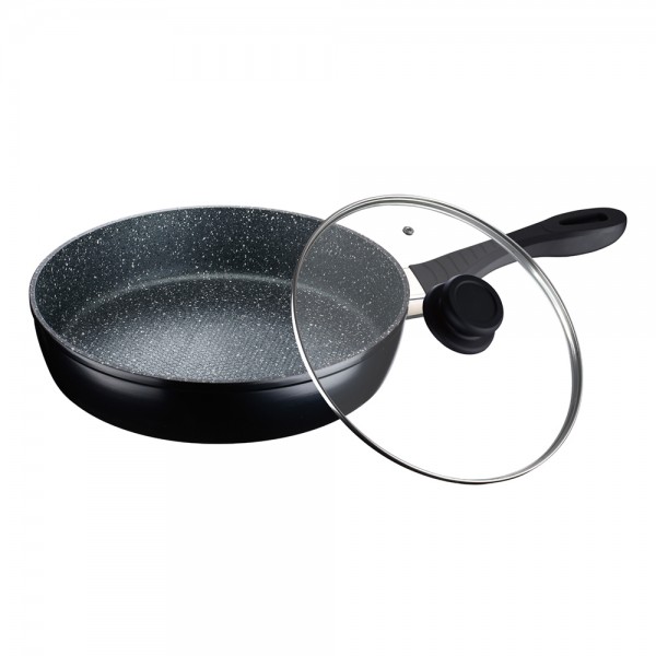 Tigaie Peterhof din aluminiu cu interior din granit si capac, 24 cm