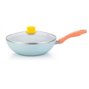 Tigaie wok Grunberg, 24 cm, Capac Yena,Bleu