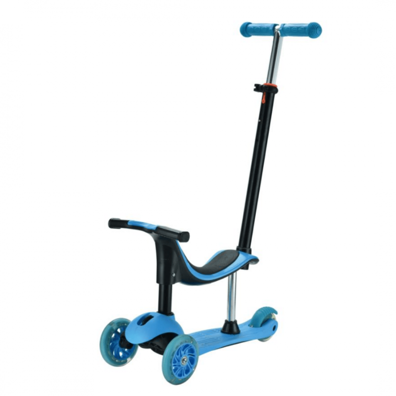 Trotineta pentru copii cu 3 roti, multifunctionala 3 in 1,albastru