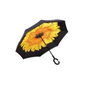 Umbrela de ploaie reversibila 106 cm Imprimeu Interior Floarea soarelui